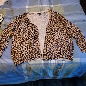 Lane Bryant cargagin sweater cheetah print 22/24